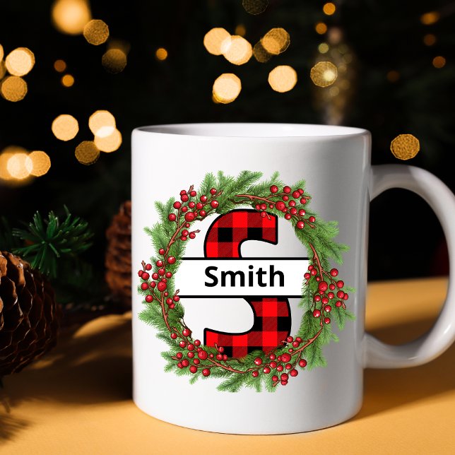 "Taza de navidad  personalizada con letra S"  Coffee Mug (Creator Uploaded)