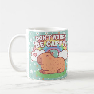 Taza Don't Worry Be Cappy Capibara Carpincho Coffee Mug