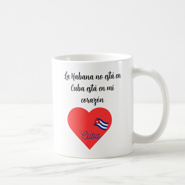 Taza imagen de Habana con frase exilio Coffee Mug (Right)