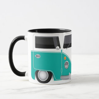 Taza Kombi Turquesa Vintage - Retro Design Mug