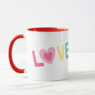 Taza Love Heart Lyrics Mug