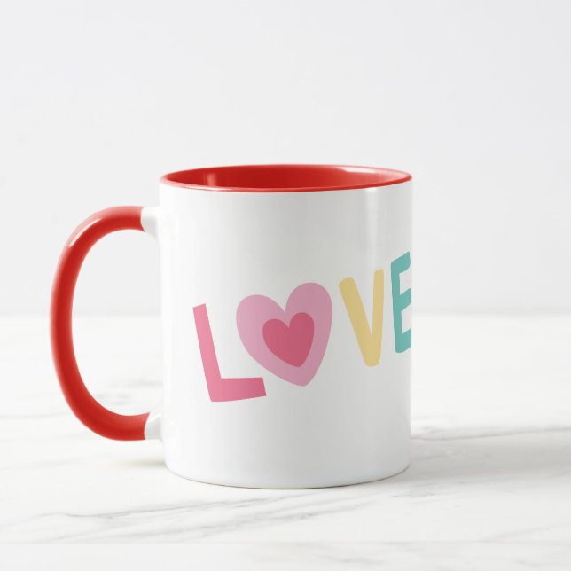 Taza Love Heart Lyrics Mug (Left)