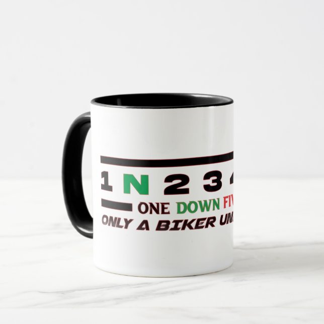 Taza Motera Biker Rider Mug (Front Left)
