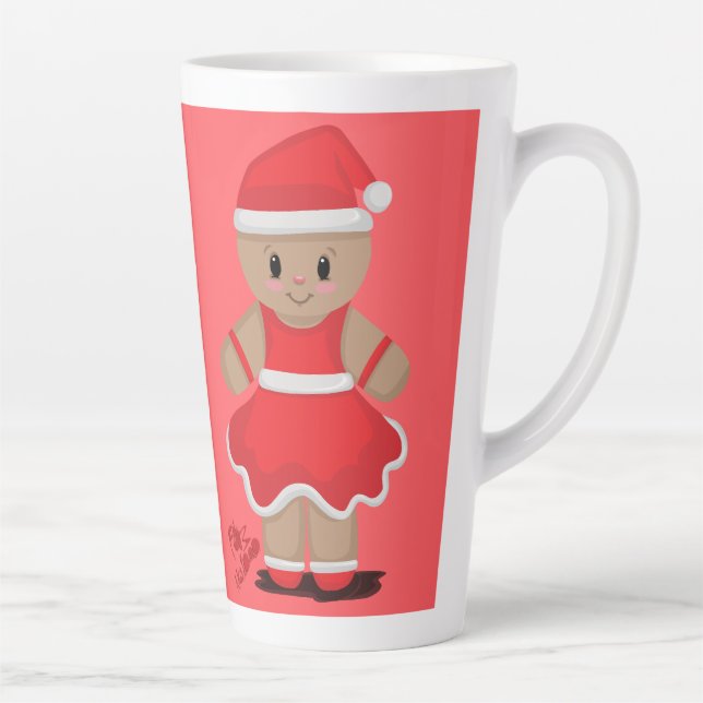 Taza para café latte con muñeco de gengibre  mug (Right)