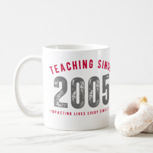 Taza para profesores Teaching since 2005 Coffee Mug