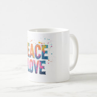 Taza Peace and Love Coffee Mug