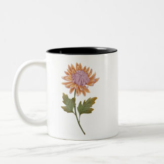 Taza personalizada con bonita flor romantica Two-Tone coffee mug