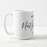 Taza Personalizada de Boda en Tonos Lilas Coffee Mug<br><div class="desc">Taza Personalizada de Boda en Tonos Lilas – Un Recuerdo Único y Elegante Celebra el amor con esta hermosa taza personalizada diseñada especialmente para los novios y como un elegante recuerdo de tu boda. Con un delicado diseño floral en tonos lilas, esta taza se convertirá en un recuerdo inolvidable para...</div>