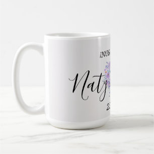Taza Personalizada de Boda en Tonos Lilas Coffee Mug