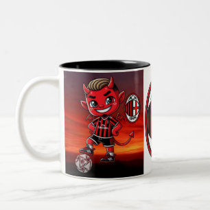 Tazza Milan calcio  Two-Tone Coffee Mug