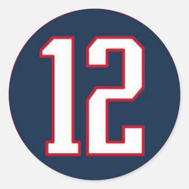 TB12 CLASSIC ROUND STICKER (Front)