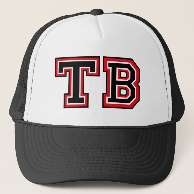 'TB' Monogram Trucker Hat (Front)