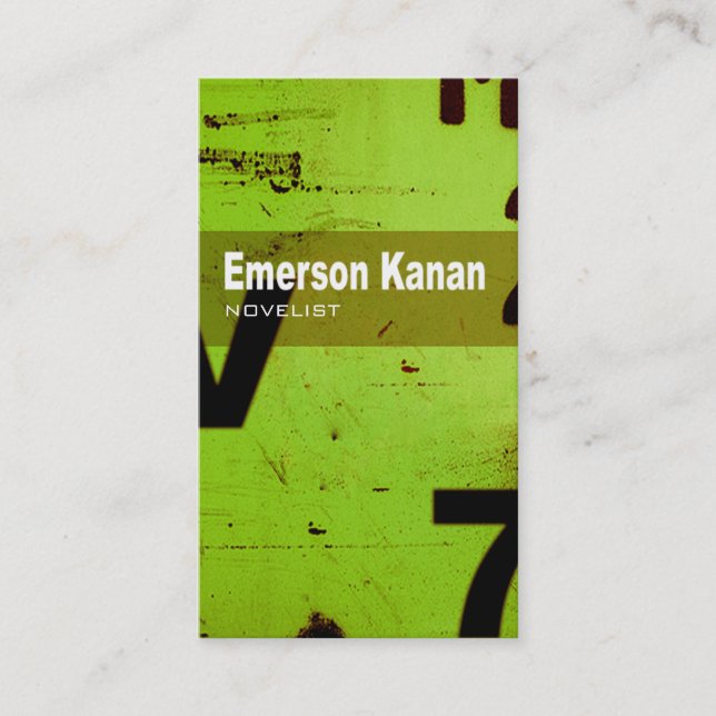 TBA Art Tech - Novelist Author Writer Business Card (Front)