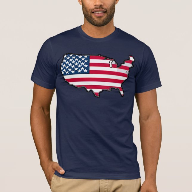 TBA AWARD WINNER American Map Flag T-Shirt (Front)