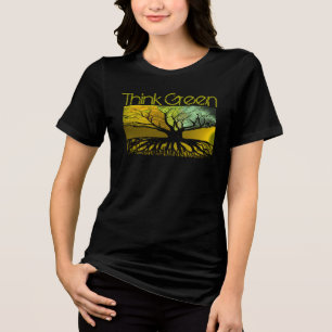TBA AWARD WINNER! Think Green Roots T-Shirt - Tri-Blend Shirt