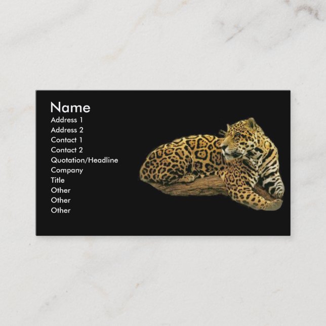 -TBA - Jaguar Business Card (Front)