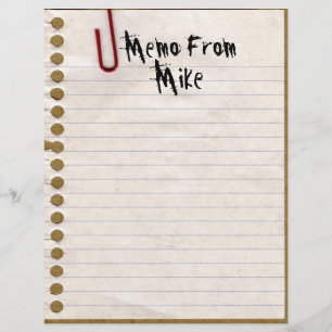 TBA & TOP 10! Memo From Mike...or ? Stationery