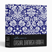 TBA White Damask Custom 1" Binder