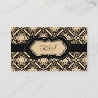TBA WINNER Peach Damask Business Card
