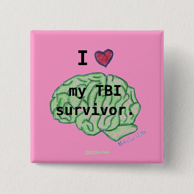 TBI awareness button (Front)