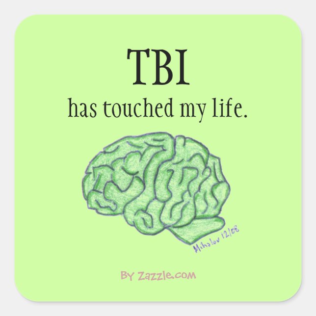 TBI awareness sticker (Front)
