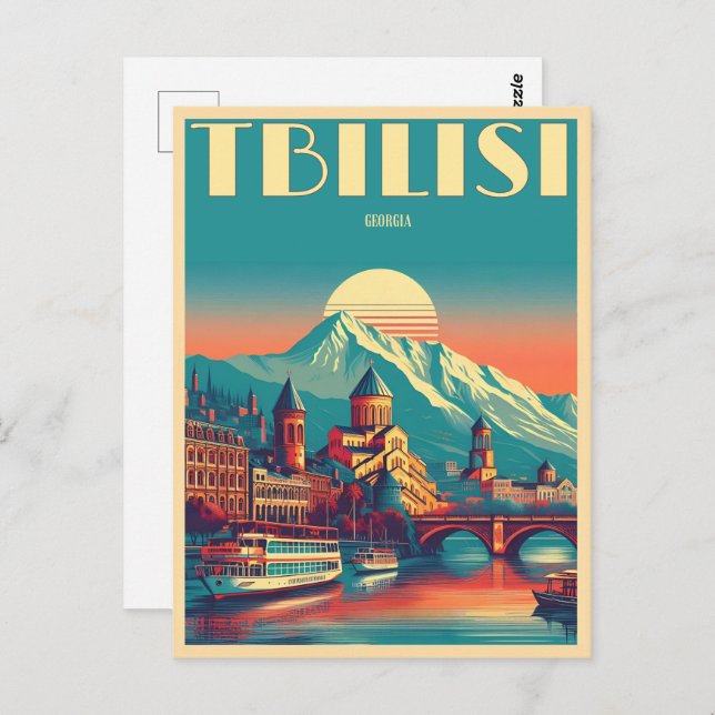 Tbilisi Capital of Georgia, Retro souvenir gifts Postcard (Front/Back)