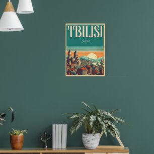 Tbilisi Capital of Georgia, Retro souvenir gifts Poster