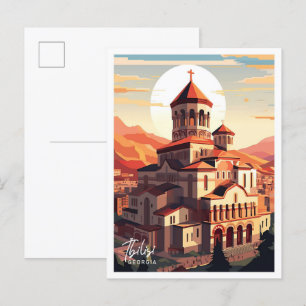 Tbilisi Georgia Art Travel Place illustration Postcard