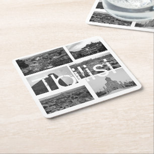 Tbilisi Georgia City Architecture Cityscape Square Paper Coaster