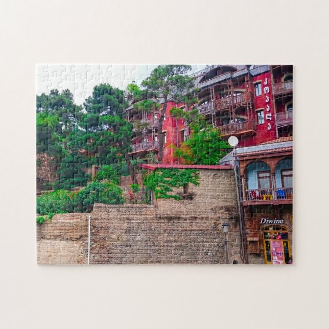 Tbilisi Georgia City View Cityscape Architecture Jigsaw Puzzle (Horizontal)
