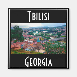 Tbilisi Georgia City View Cityscape Architecture Magnet