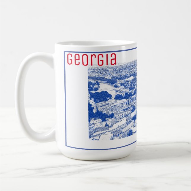 Tbilisi Georgia Cityscape Street Architecture Coffee Mug (Left)