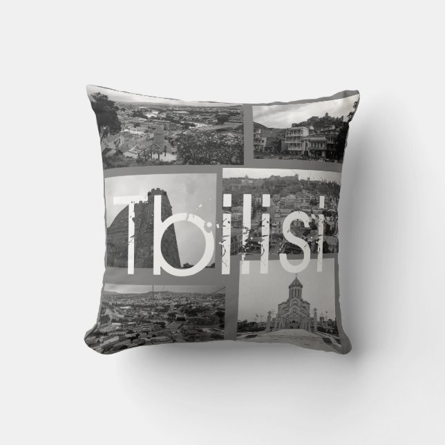 Tbilisi Georgia Cityscape Street Architecture Cushion (Front)