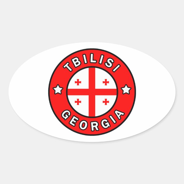 Tbilisi Georgia Oval Sticker (Front)