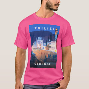 Tbilisi Georgia - Retro Travel Minimalist Poster T-Shirt