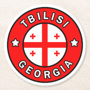 Tbilisi Georgia Round Paper Coaster