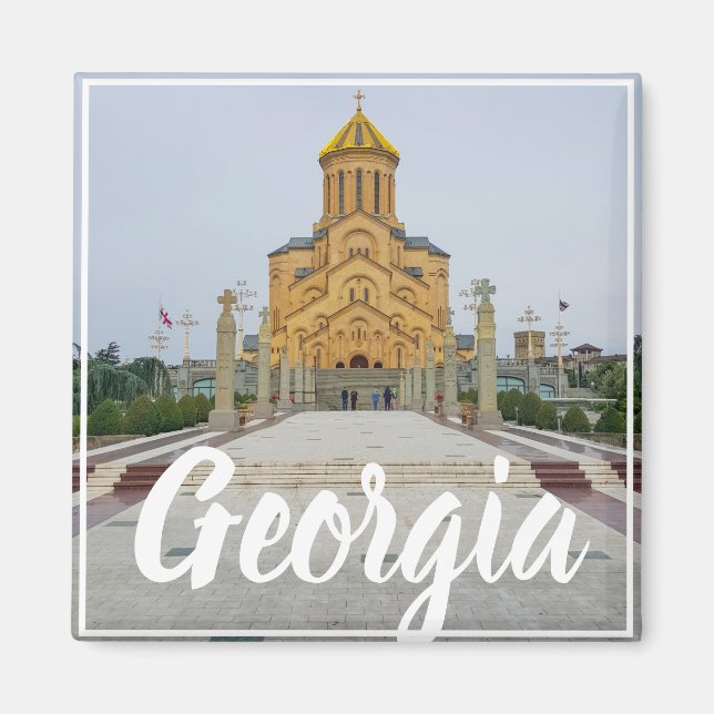 Tbilisi Georgia Sameba The Holy Trinity Cathedral Magnet (Front)