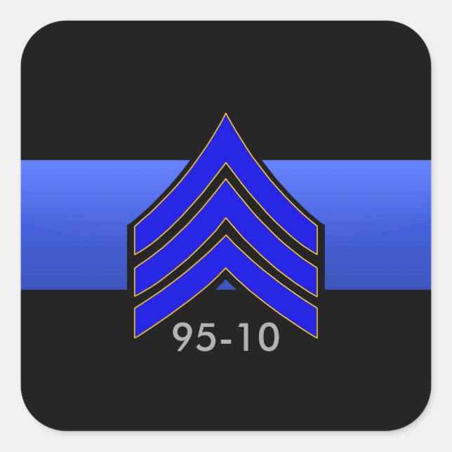 TBL Sgt STRIPES 95-10 Custom Order Square Sticker (Front)