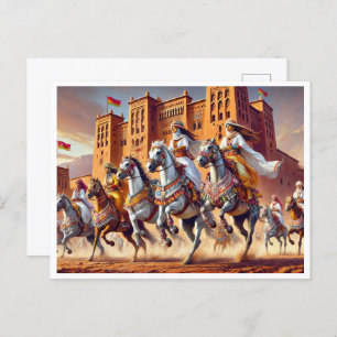 TBOURIDA traditional Moroccan equestrian Holiday Postcard