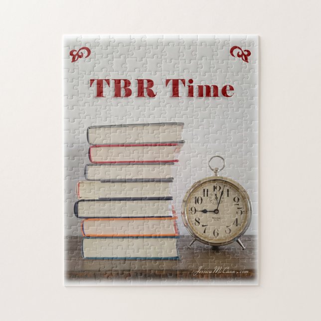 TBR Time jigsaw puzzle for book lovers (Vertical)