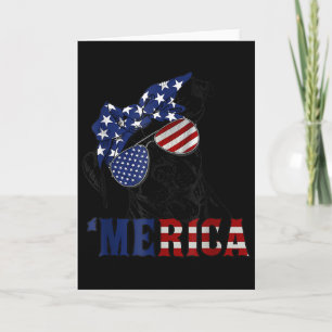 Tbull 4th Of July Merica American Flag Sungles  Card