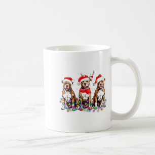 Tbull Dog Christmas Lights Cute Pet Matching Famil Coffee Mug
