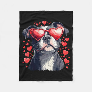 Tbull Heart Gles Cute Ttie Dog Lover Mom Dad Kids Fleece Blanket