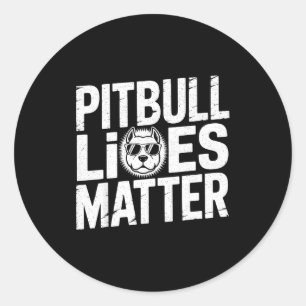 Tbull Lives - Ttie Lover Dog Love Pet Owner  Classic Round Sticker