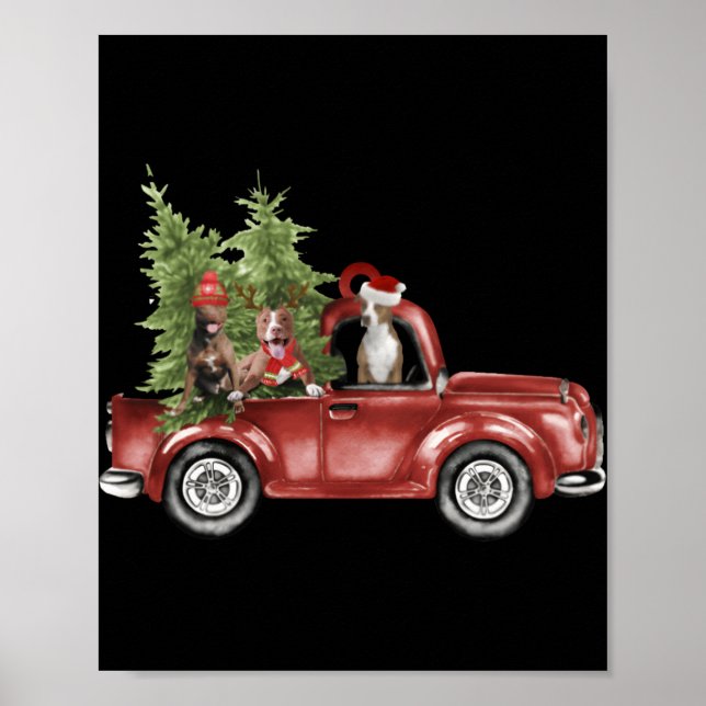 Tbull On Car Christmas Ornament Funny Xmas  Poster (Front)