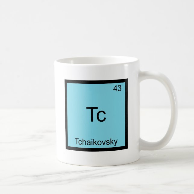 Tc - Tchaikovsky Funny Chemistry Element Symbol Coffee Mug (Right)