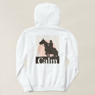 TCalm Horse Self Care Quote Hoodie - Minimalist Sl