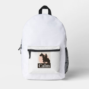 TCalm Horse Self Care Quote Hoodie - Minimalist Sl Printed Backpack