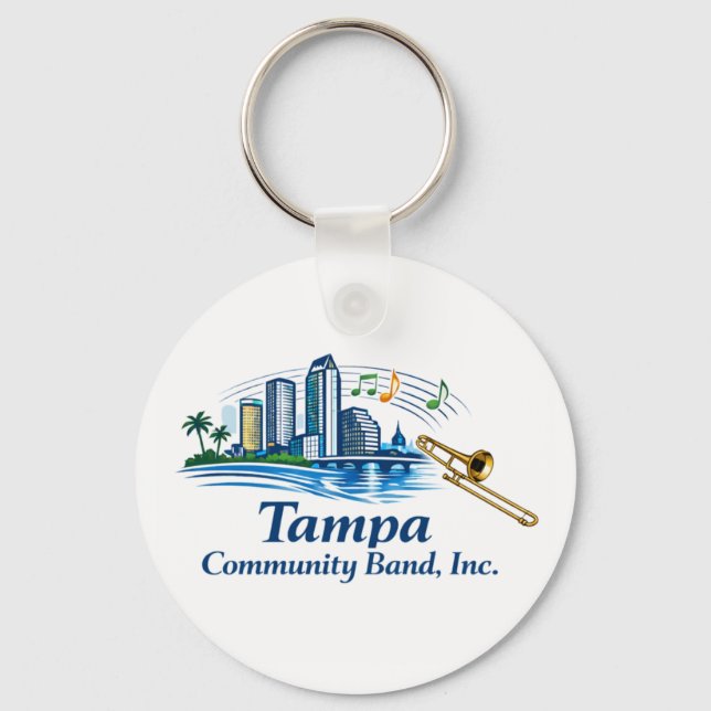 TCB Trombone Logo Keychain (Front)