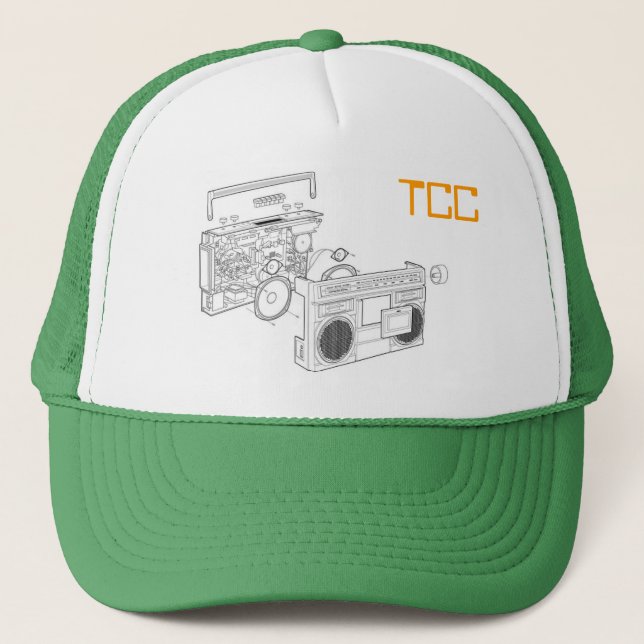 TCC Boombox Trucker Trucker Hat (Front)